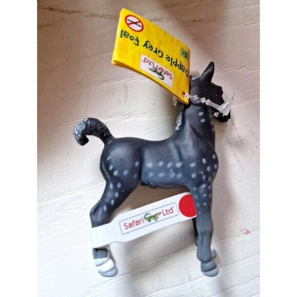Safari Ltd Dapple Grey Arabian Foal Figure 3" W Tag 2307-29 Retired 1997 Vintage - Picture 12 of 12